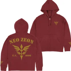 Mobile Suit Gundam Uc (Unicorn): Neo Zeon U.C.0096 Zip Hoodie / Burgundy-XL