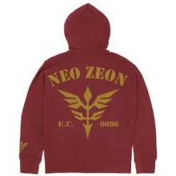 Mobile Suit Gundam Uc (Unicorn): Neo Zeon U.C.0096 Zip Hoodie / Burgundy-L