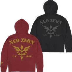 Mobile Suit Gundam Uc (Unicorn): Neo Zeon U.C.0096 Zip Hoodie / Burgundy-L
