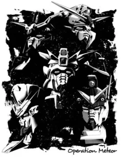 Mobile Suit Gundam Wing Operation Meteor MS T-shirt White XL