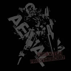 Mobile Suit Gundam Witch Of Mercury: Gundam Aerial T-Shirt / Black-M