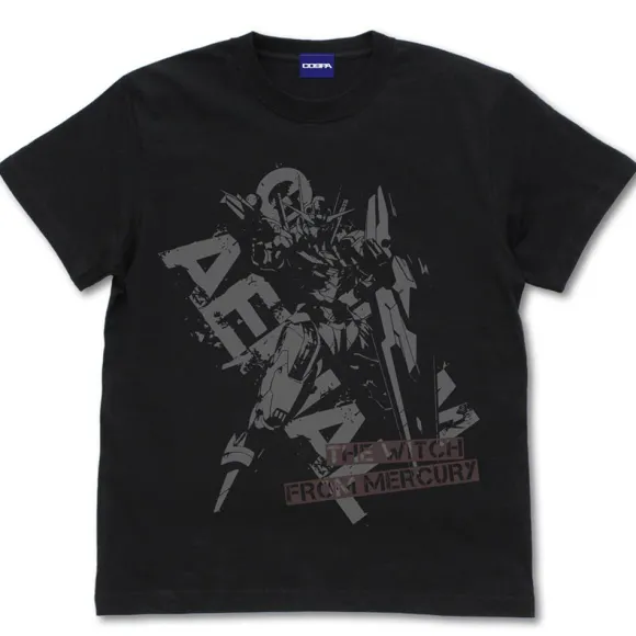 Mobile Suit Gundam Witch Of Mercury: Gundam Aerial T-Shirt / Black-Xl