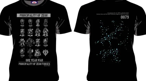 Mobile Suit Gundam x October Beast Zeon All Mobile Suit T-shirt (L)