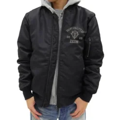 Mobile Suit Gundam: Zeon Army MA-1 Jacket: Black - XL