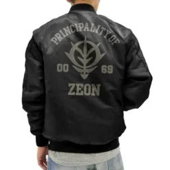 Mobile Suit Gundam: Zeon Army MA-1 Jacket: Black - M