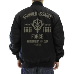 Mobile Suit Gundam: Zeon Assault Mobile Army MA-1 Jacket Black M