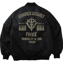 Mobile Suit Gundam: Zeon Assault Mobile Army MA-1 Jacket Black L