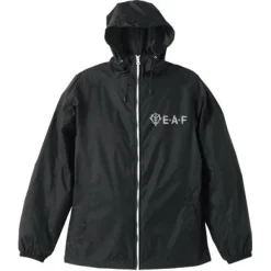 Mobile Suit Gundam: Zeon E.A.F. Hooded Windbreaker / Black x White - L
