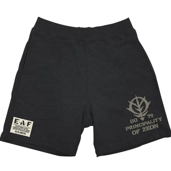 Mobile Suit Gundam: Zeon Earth Army Sweat Half Pants / Black-Xl