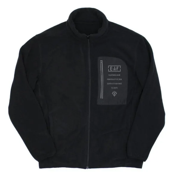 Mobile Suit Gundam: Zeon Earth Army Fleece Jacket Black XL