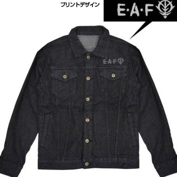 Mobile Suit Gundam: Zeon Earth Attack Force Jean Jacket: Black - L