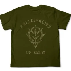 Mobile Suit Gundam: Zeon Faded Print T-Shirt / Moss-M