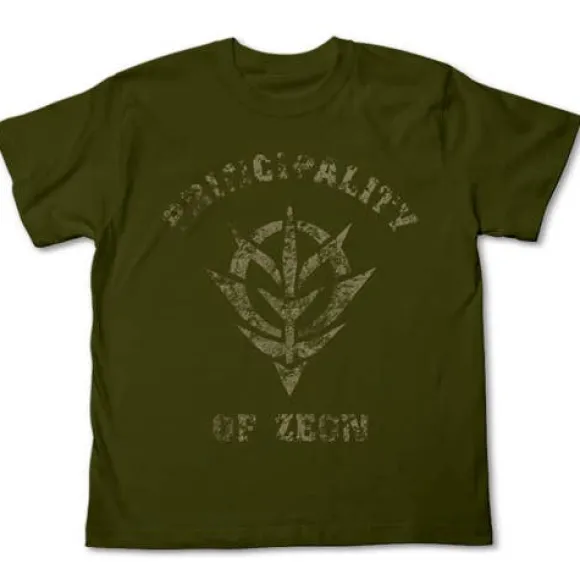 Mobile Suit Gundam: Zeon Faded Print T-Shirt / Moss-L