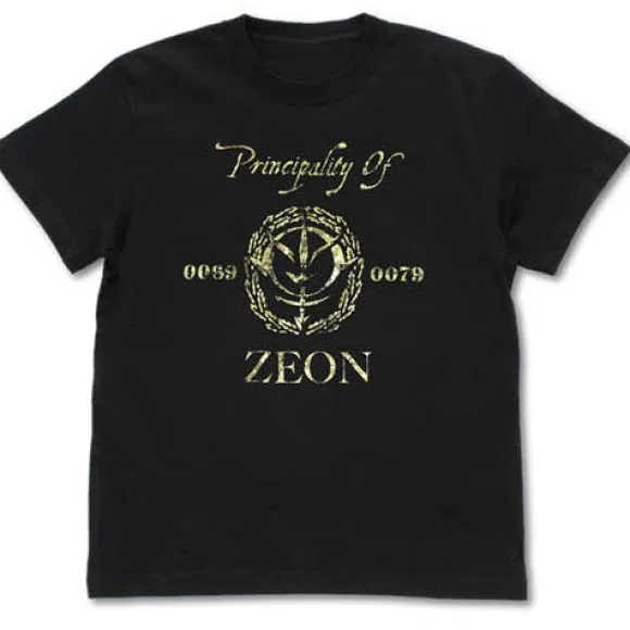 Mobile Suit Gundam: Zeon Vintage Gold T-Shirt / Black-L