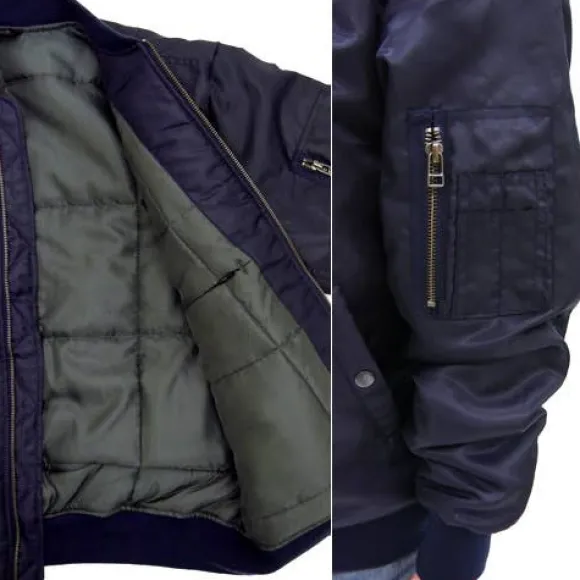 Mobile Suit Zeta Gundam: Anaheim Electronics MA-1 Jacket: Navy - L