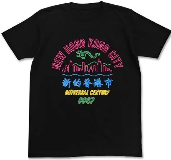 Mobile Suit Zeta Gundam: 0087 Hong Kong City T-Shirt: Black-M