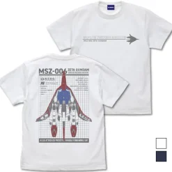 Mobile Suit Z Gundam: Original Wave Rider T-Shirt / White-Xl