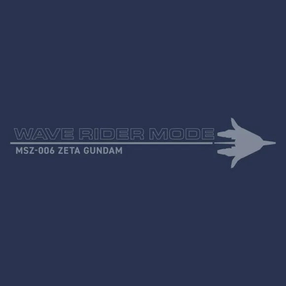 Mobile Suit Z Gundam: Original Wave Rider T-Shirt / Slate-M