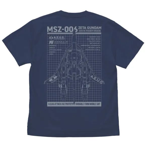 Mobile Suit Z Gundam: Original Wave Rider T-Shirt / Slate-M