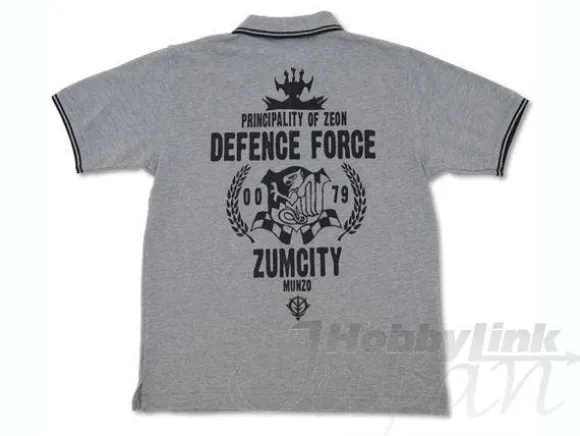 Zeon Defense Force Polo Shirt Mix Gray x Black M