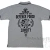 Zeon Defense Force Polo Shirt Gray x Black XL