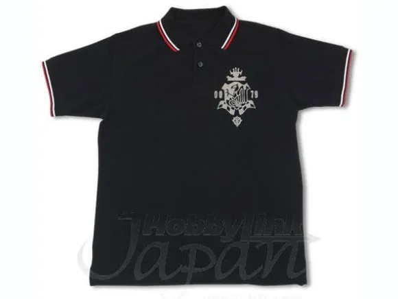 Zeon Defense Force Polo Shirt Black x Red L
