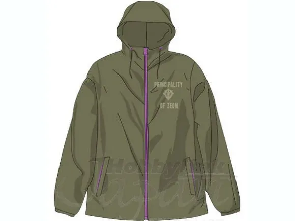 Zeon Hooded Windbreaker Moss Green L