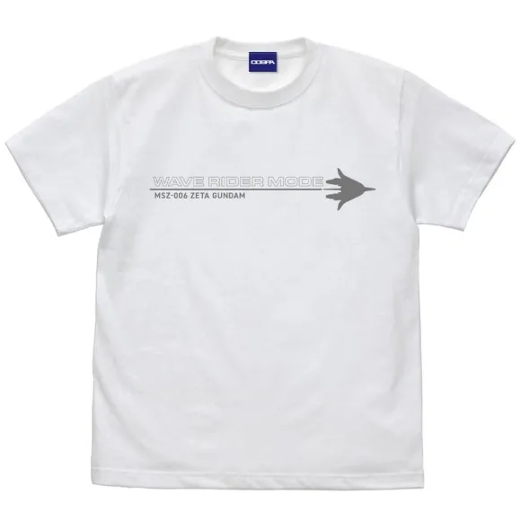 Zeta Gundam: Drawing Wave Rider T-shirt WHITE L