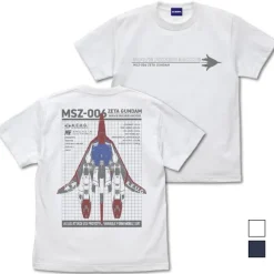 Zeta Gundam: Drawing Wave Rider T-shirt WHITE L