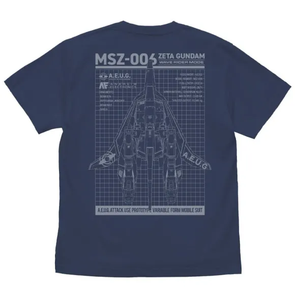 Zeta Gundam: Drawing Wave Rider T-shirt SLATE M