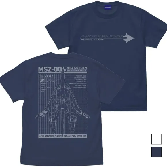 Zeta Gundam: Drawing Wave Rider T-shirt SLATE M