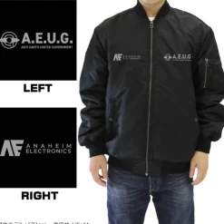 Zeta Gundam: Newly Drawn Wave Rider MA 1 Jacket BLACK XL