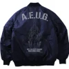 Zeta Gundam: Newly Drawn Wave Rider MA 1 Jacket NAVY XL