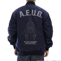 Zeta Gundam: Newly Drawn Wave Rider MA 1 Jacket NAVY XL