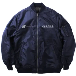 Zeta Gundam: Newly Drawn Wave Rider MA 1 Jacket NAVY XL