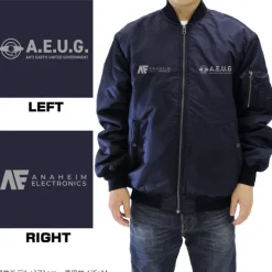 Zeta Gundam: Newly Drawn Wave Rider MA 1 Jacket NAVY XL